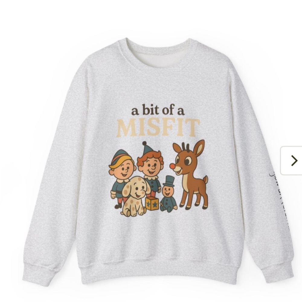 A Bit of a Misfit' Christmas Graphic Crewneck Sweatshirt